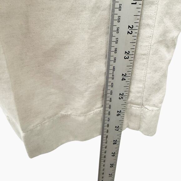 Helmut Lang Pull On Stretch Cargo Pants Beige Linen Cotton Size 0 - Picture 6 of 11